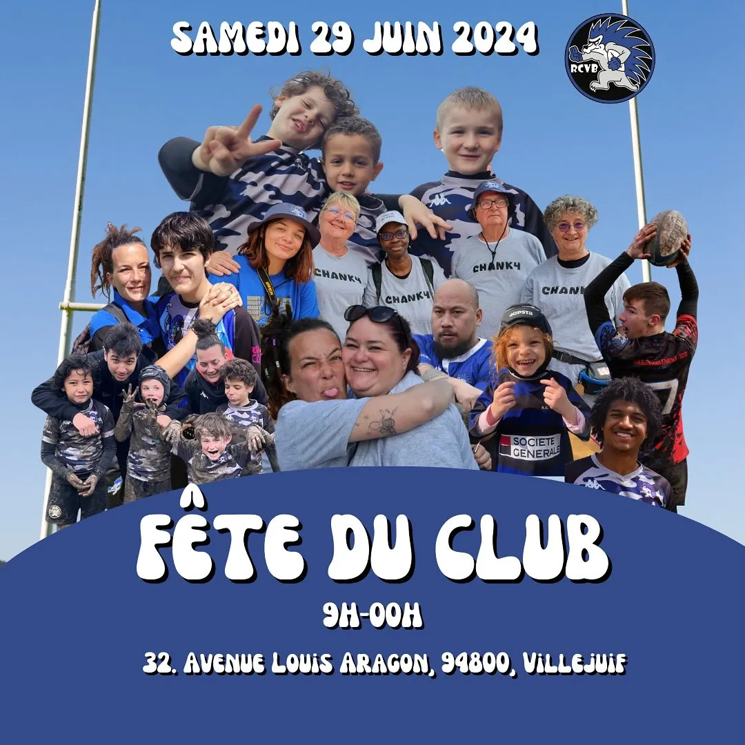 Lire la suite à propos de l’article Fête du Club RCVB 2024 – célébration et rugby à Villejuif